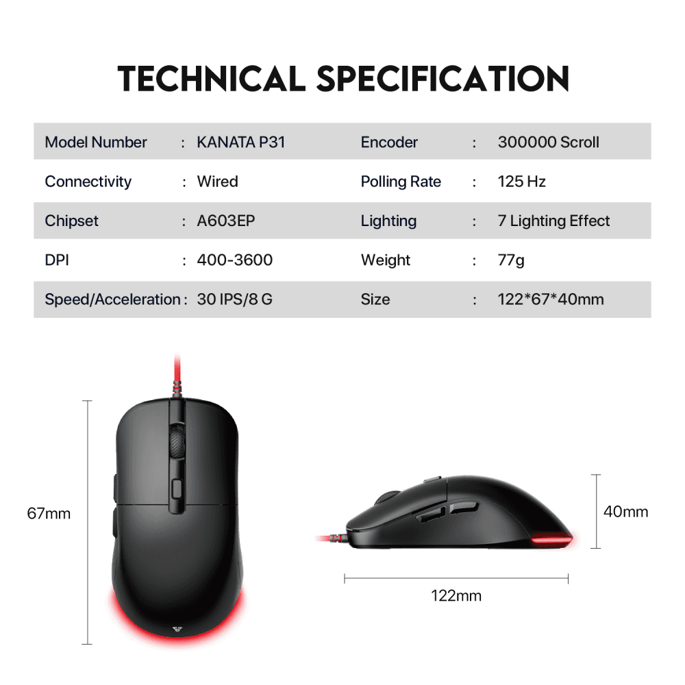 Combo Set Gaming Fantech P31 Hero 3U1