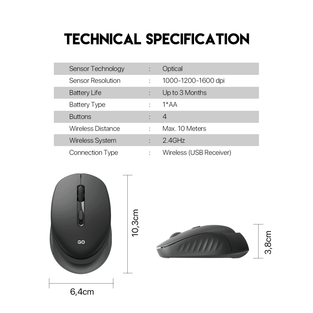 Mis Wireless Fantech W609 GO Ljubcasti