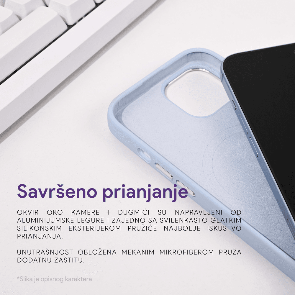 Torbica Magsafe Pure Plus za Iphone 15 Pro 6.1 Ljubicasta