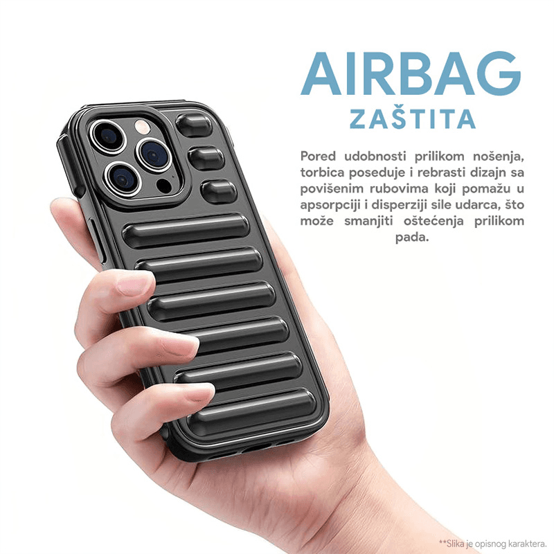 Torbica Color Rib za Iphone 15 Pro 6.1 Siva