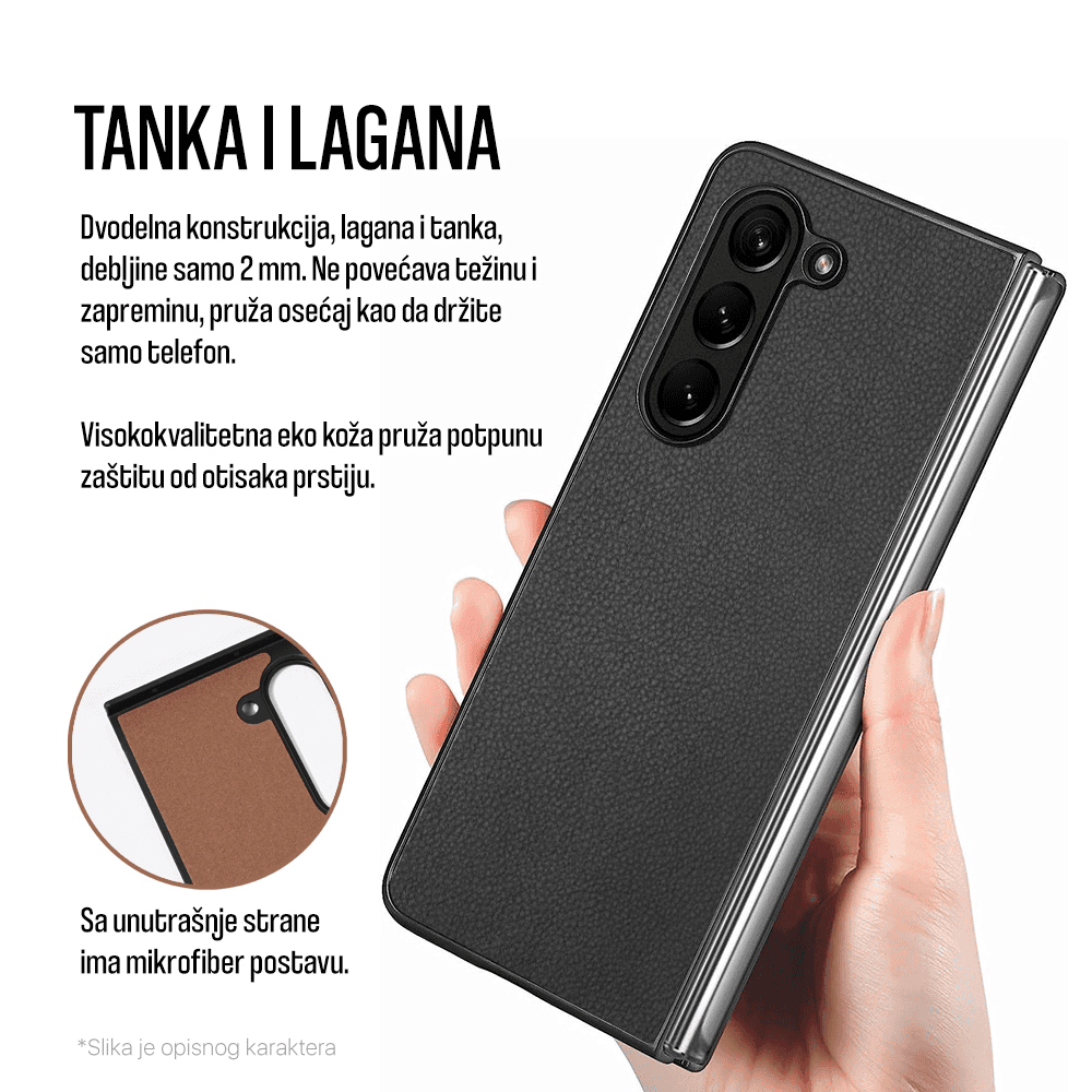 Torbica Folding Case za Samsung F956B Galaxy Z Fold 6 5G Siva