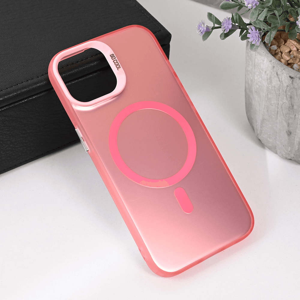 Torbica Magsafe Clear za Iphone 15 6.1 Roze