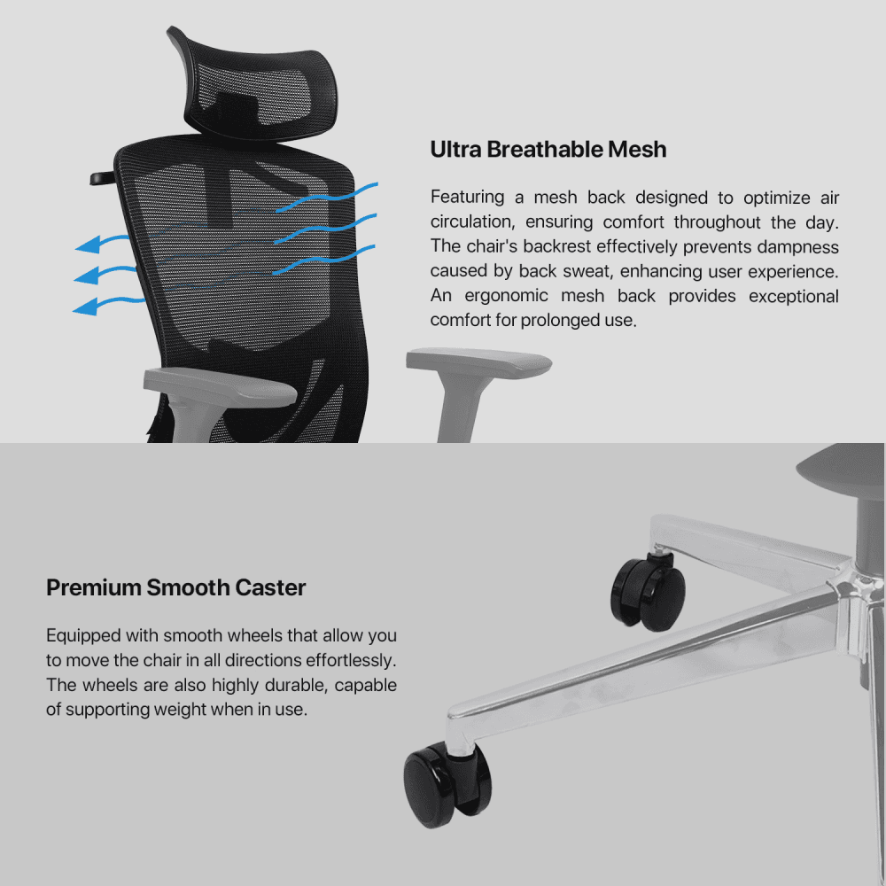 Stolica Office Fantech Oc-a259 PRO Crna