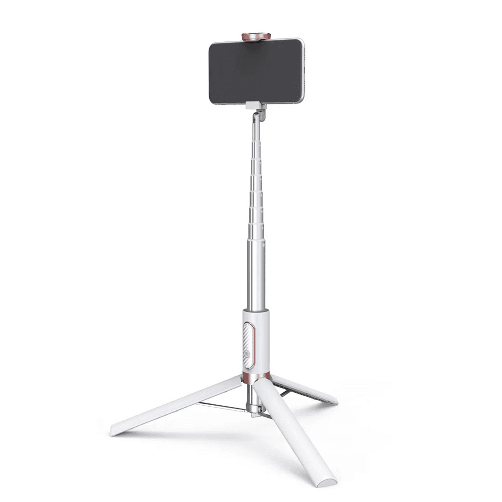 Selfie Stick M18 Mini + Tripod Beli/roze
