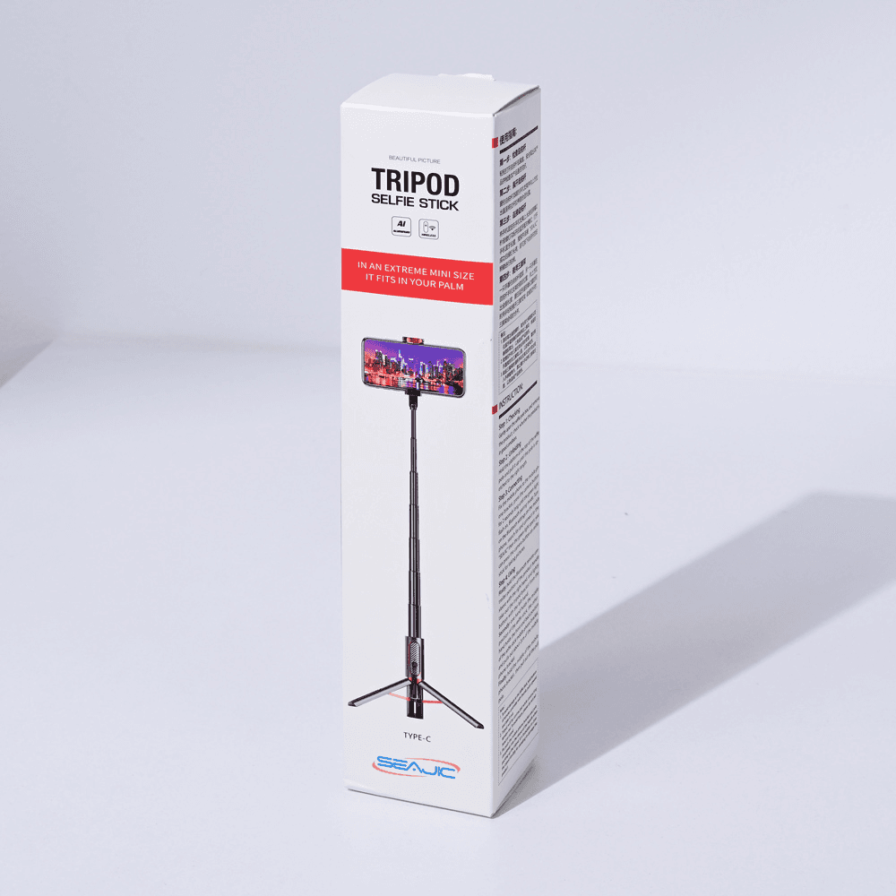 Selfie Stick M18 Mini + Tripod Beli/roze