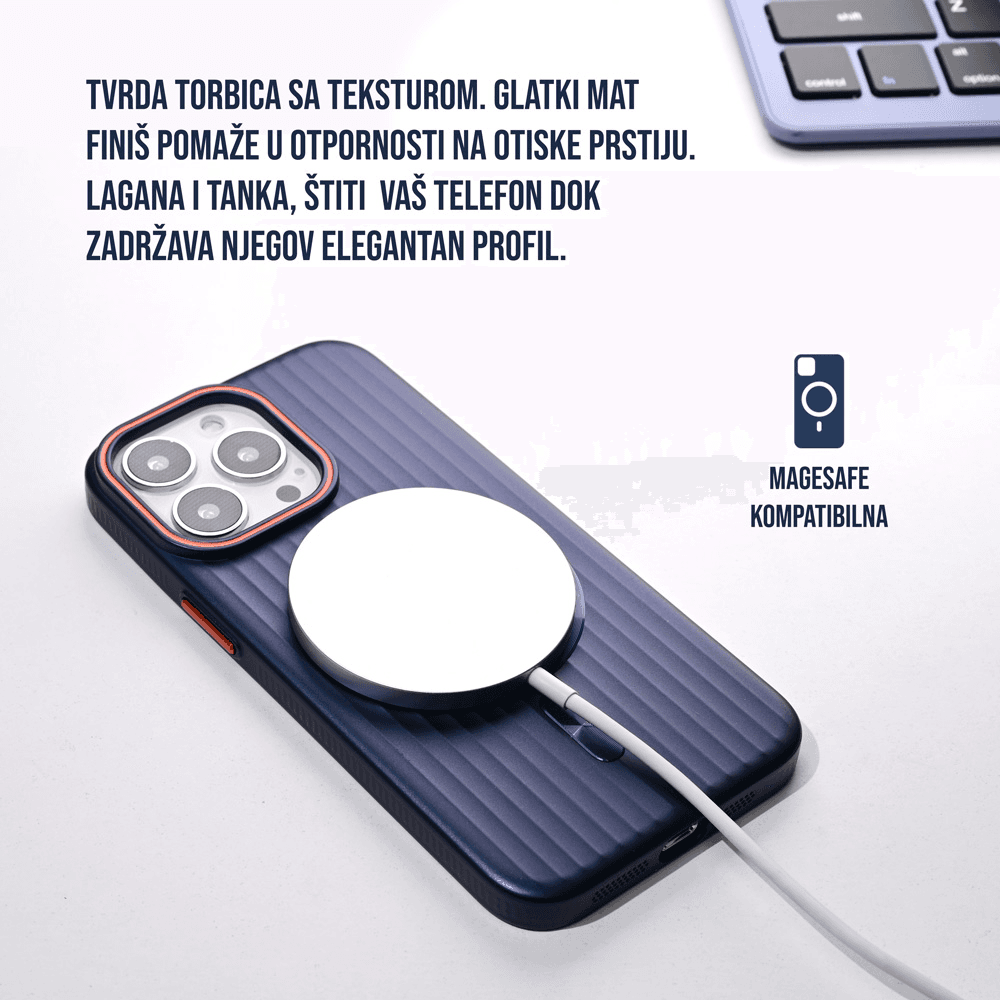 Torbica Magsafe Stripe za Iphone 14 6.1 Siva