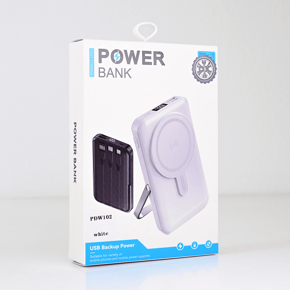 Power Bank Prenosiva Baterija Magsafe Oxpower PD W102 10000mah Bela
