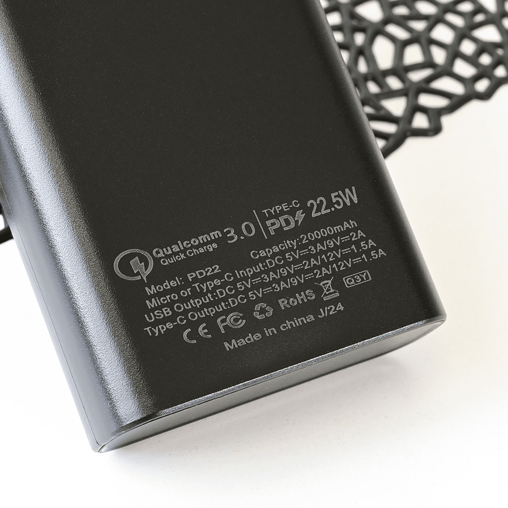 Power Bank Prenosiva Baterija Oxpower PD22 20000mah Crna