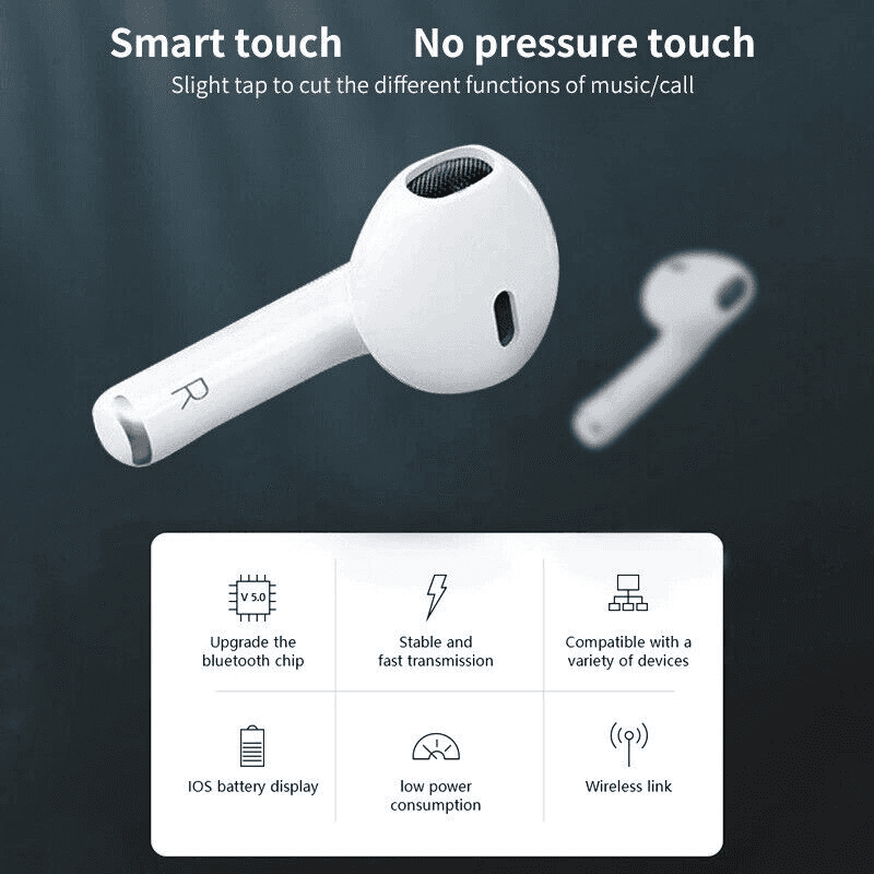 Bluetooth Slusalice Airpods T-phox Pro Crne HQ