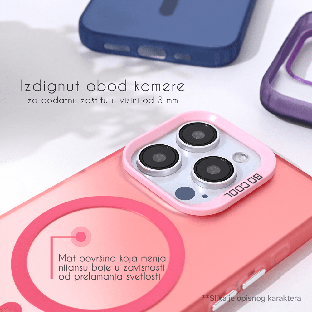 Torbica Magsafe Clear za Iphone 16 6.1 Roze