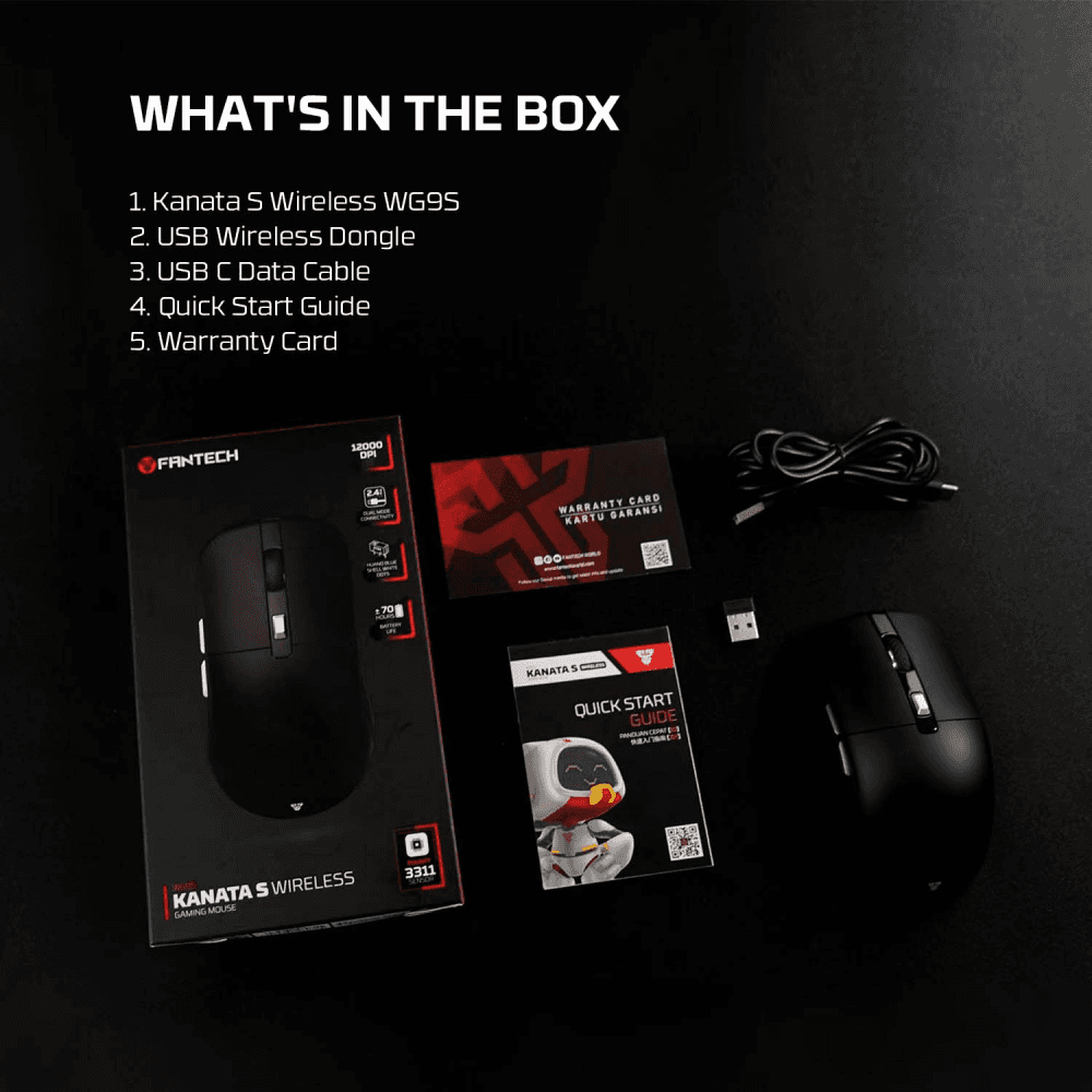 Mis Wireless Gaming Fantech WG9S Kanata S Zuti