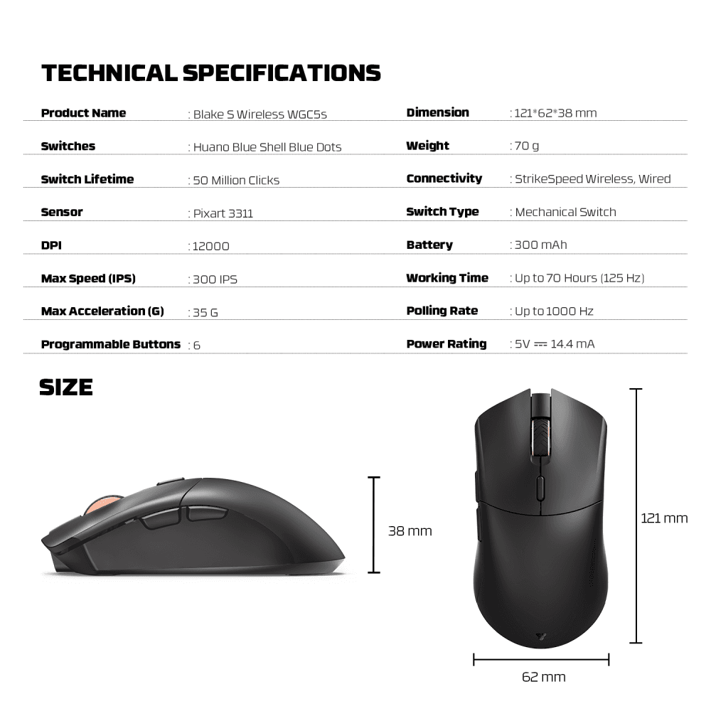 Mis Wireless Gaming Fantech WGC5S Blake Crni