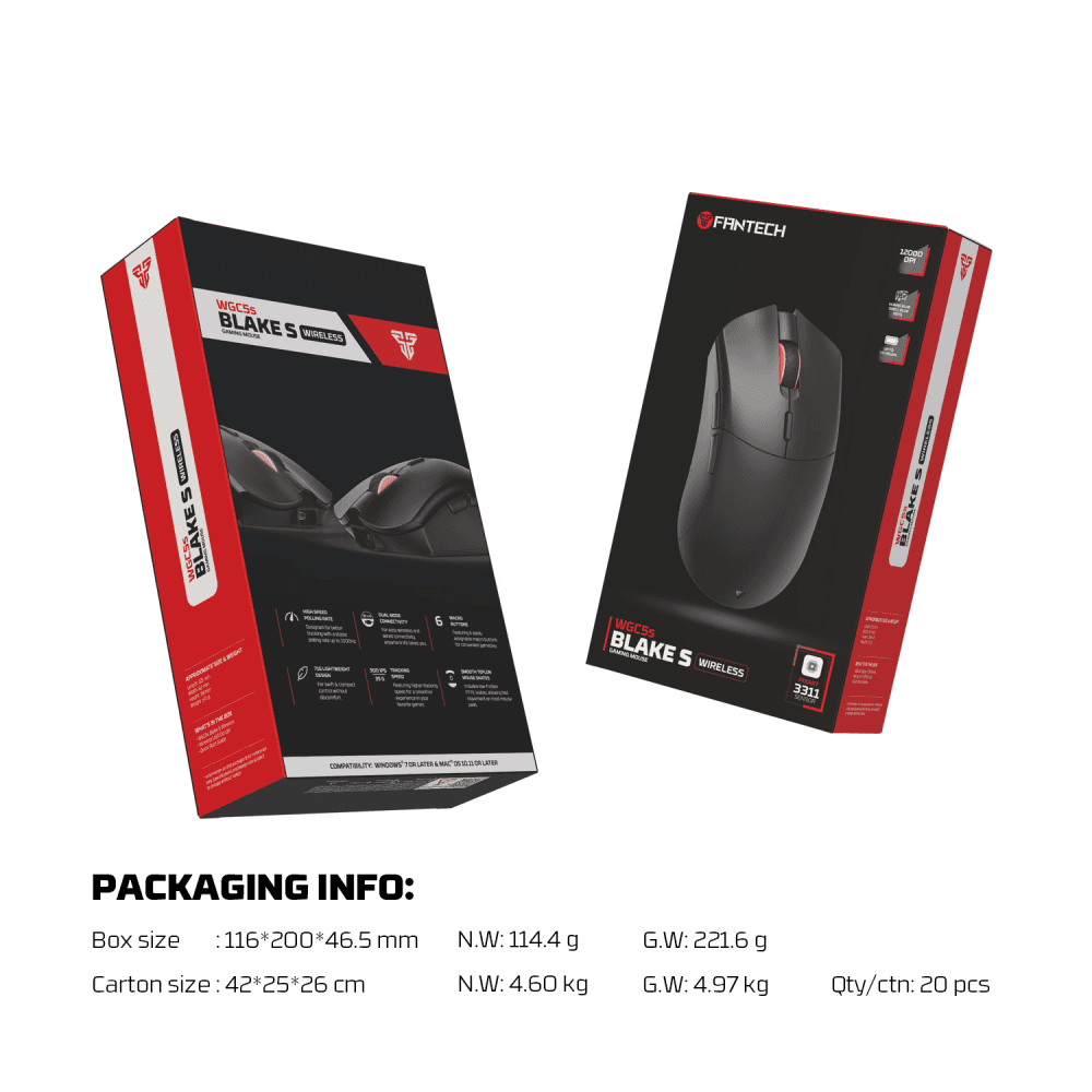 Mis Wireless Gaming Fantech WGC5S Blake Crni