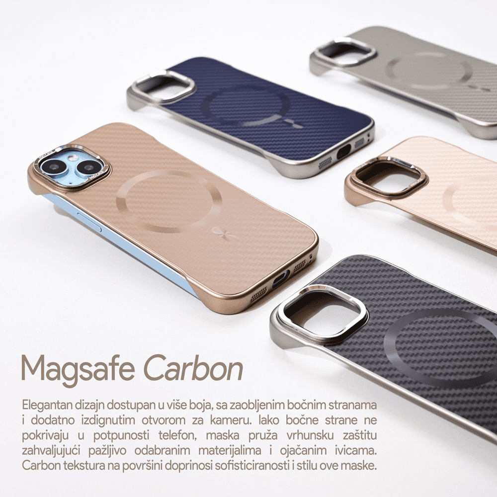 Torbica Magsafe Carbon za Iphone 13 6.1 Braon