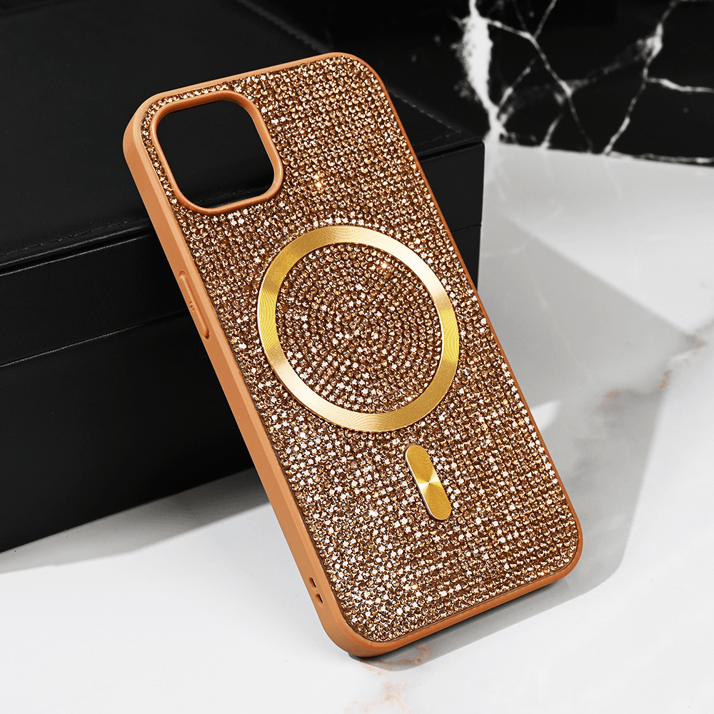 Torbica Magsafe Glam za Iphone 14 6.1 Zlatna