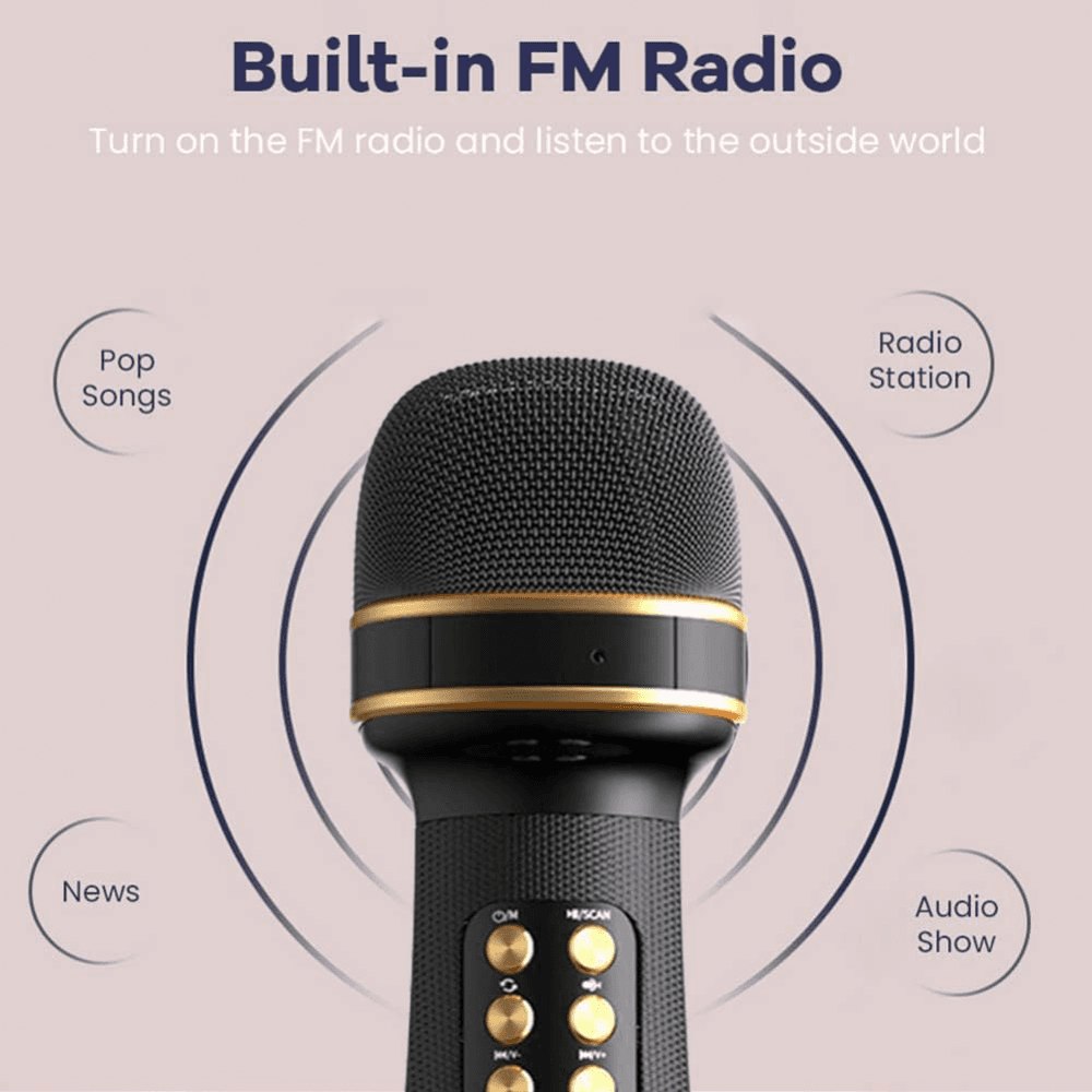 Bluetooth Mikrofon WS898 Crni