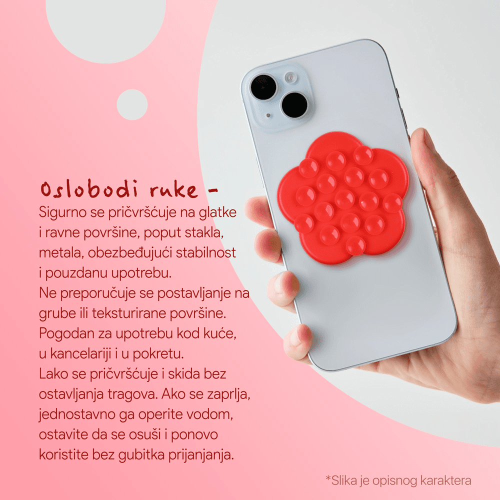 Stiker za Mobilni Telefon Magnetic Flower Roze
