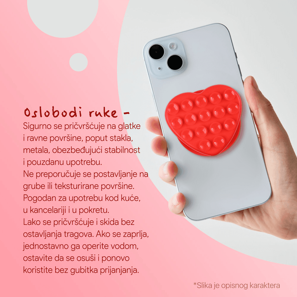 Stiker za Mobilni Telefon Magnetic Heart Crni