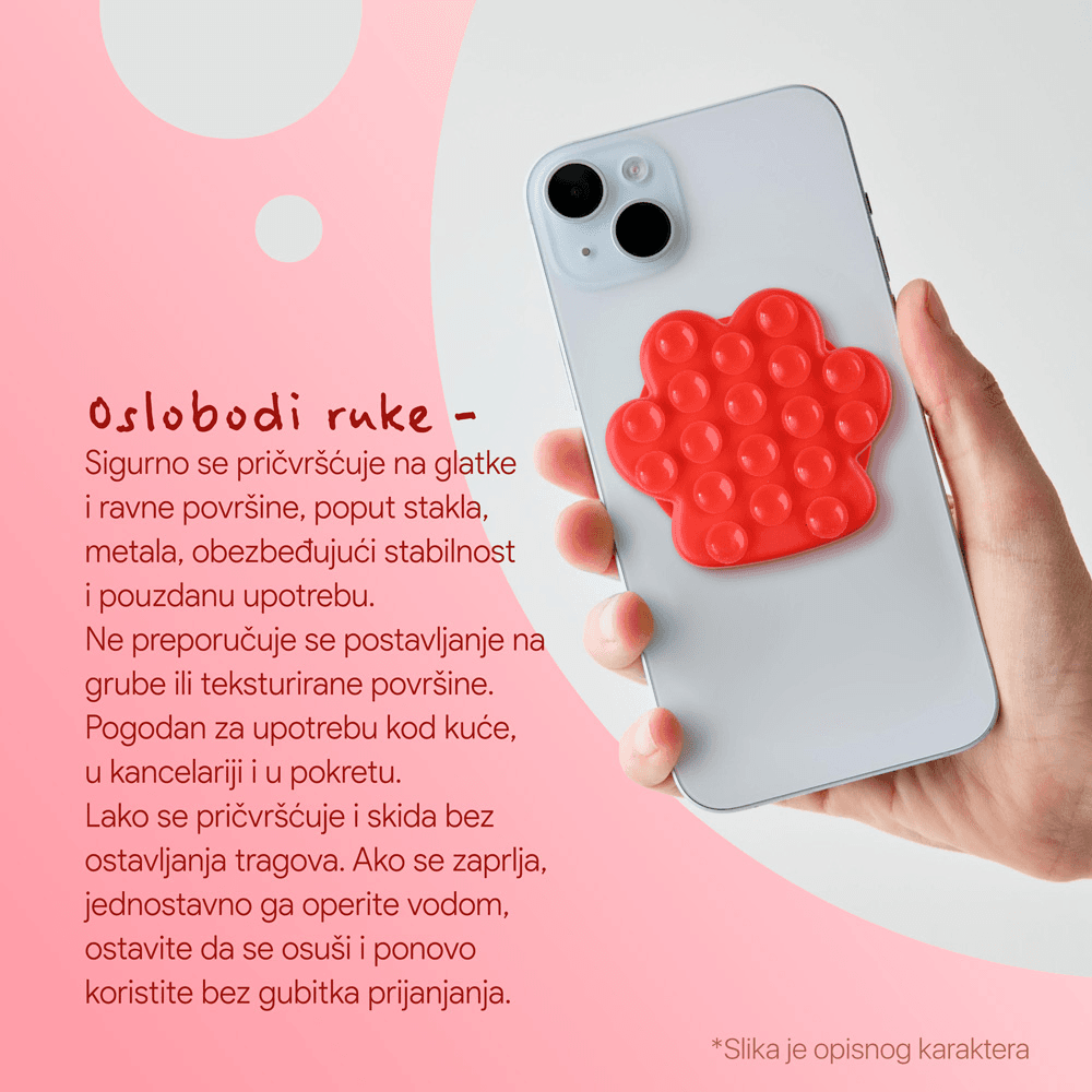 Stiker za Mobilni Telefon Magnetic Paw Crveni
