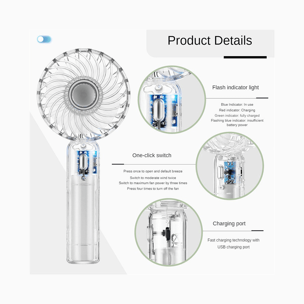Rucni Ventilator Remax Rs-sf01 Transparent