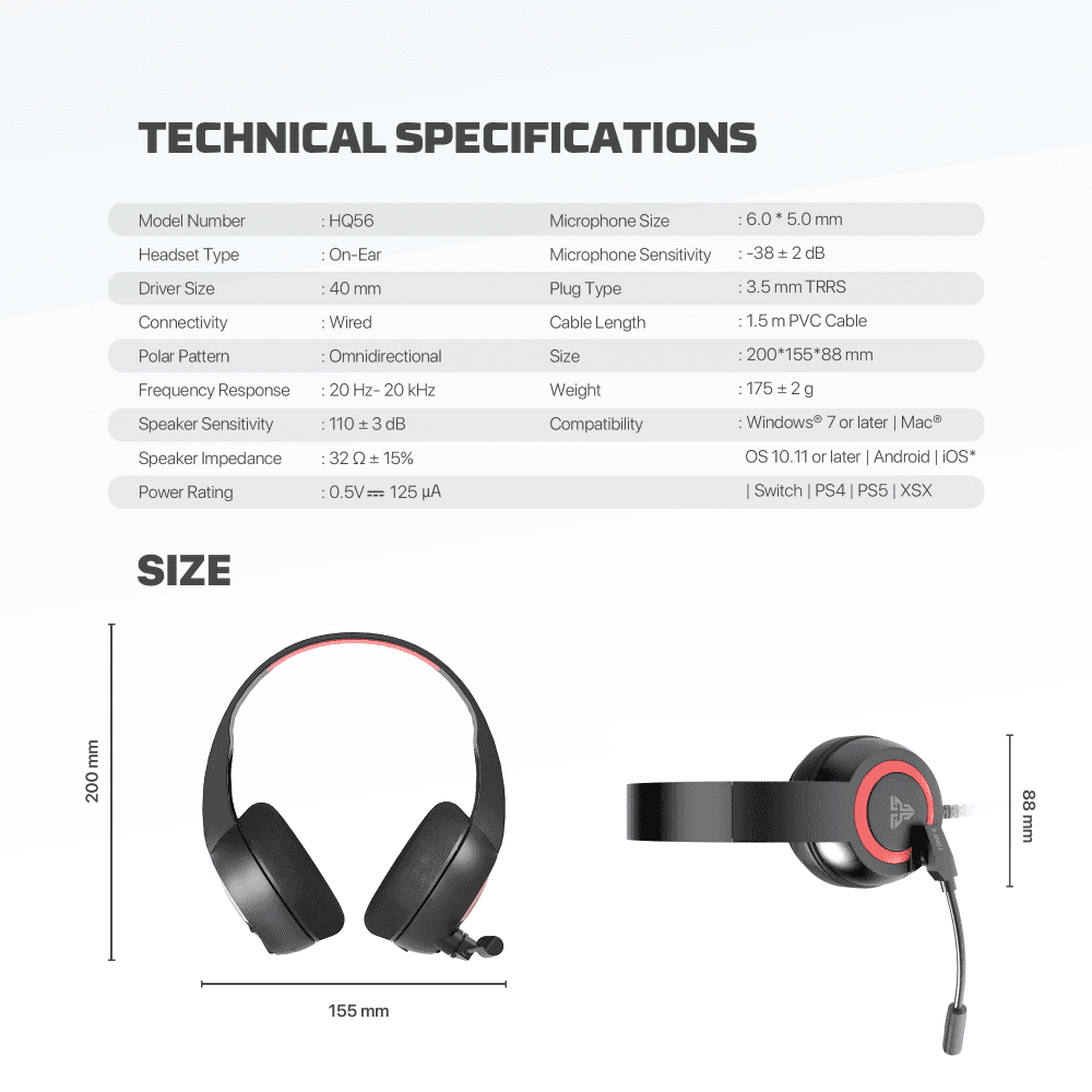 Slusalice Gaming Fantech HQ56 Tone II Crne