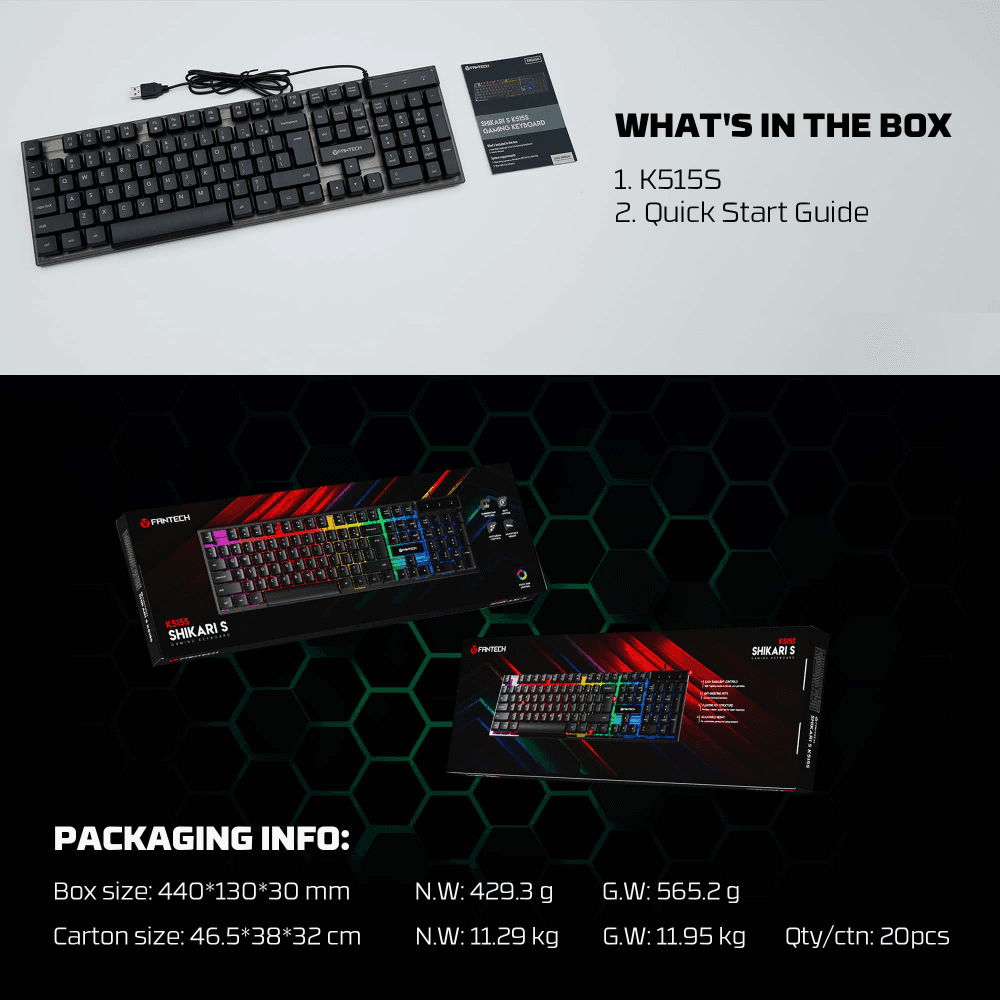Tastatura Gaming Fantech K515S Shikari S Crna