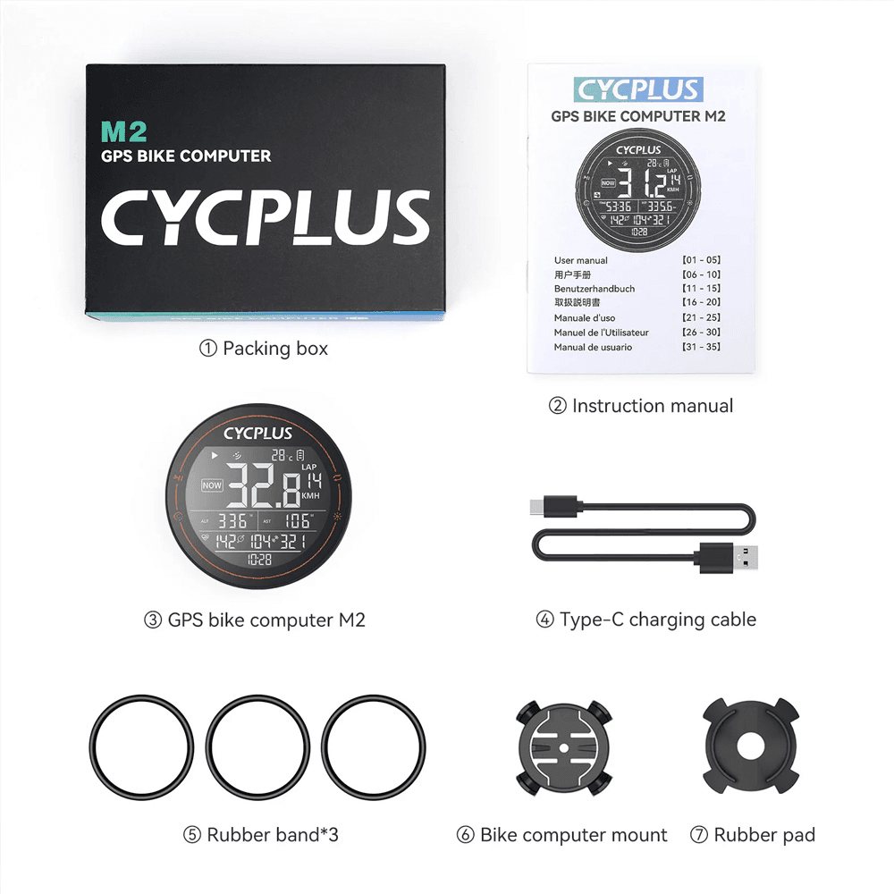 Cycplus M2 GPS Kompjuter za Biciklu Crni