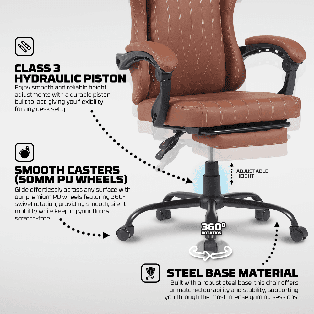 Stolica Gaming Fantech GC193 Braon