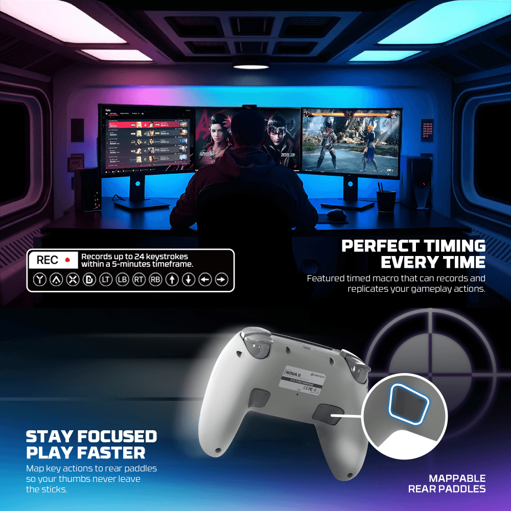 Joypad Wireless Fantech WGP16 Nova II Beli