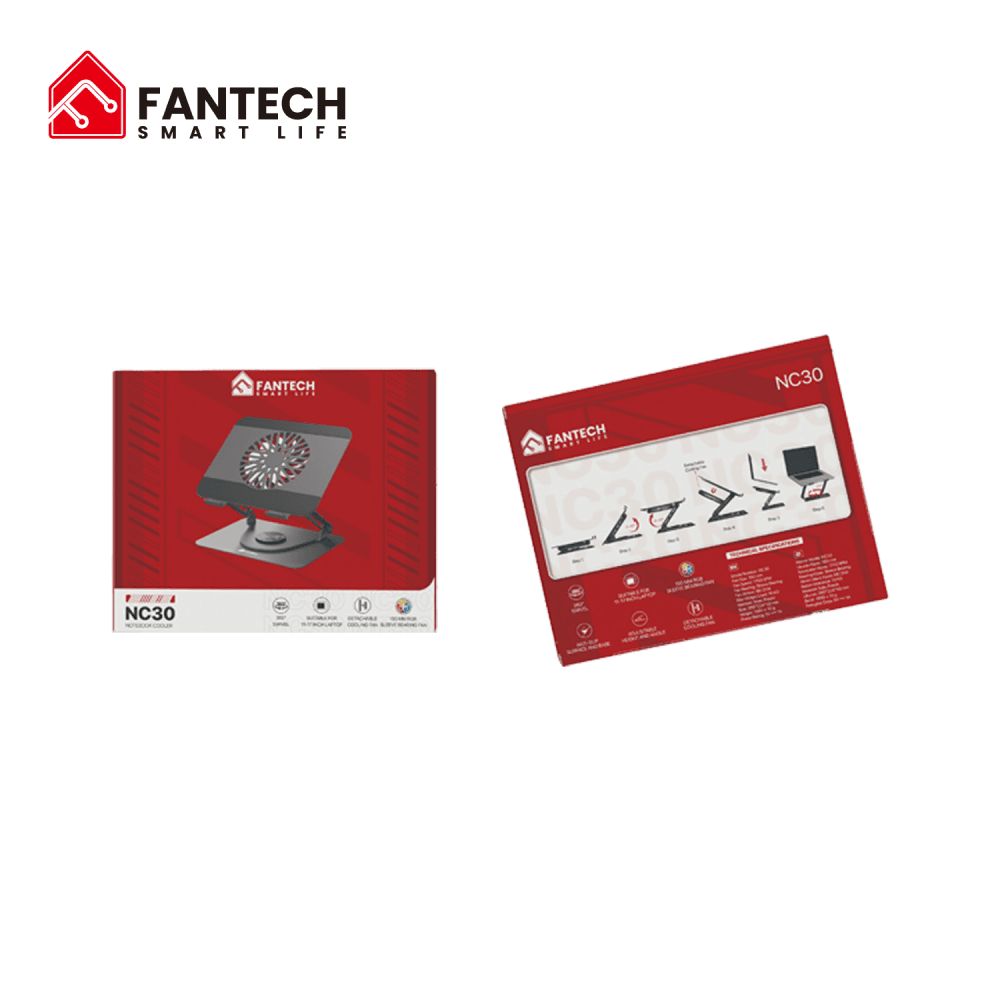 Laptop Cooler Fantech NC30 RGB Sivi