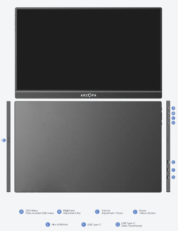 Eksterni Prenosni Monitor Arzopa S1 15,6 Inch FHD