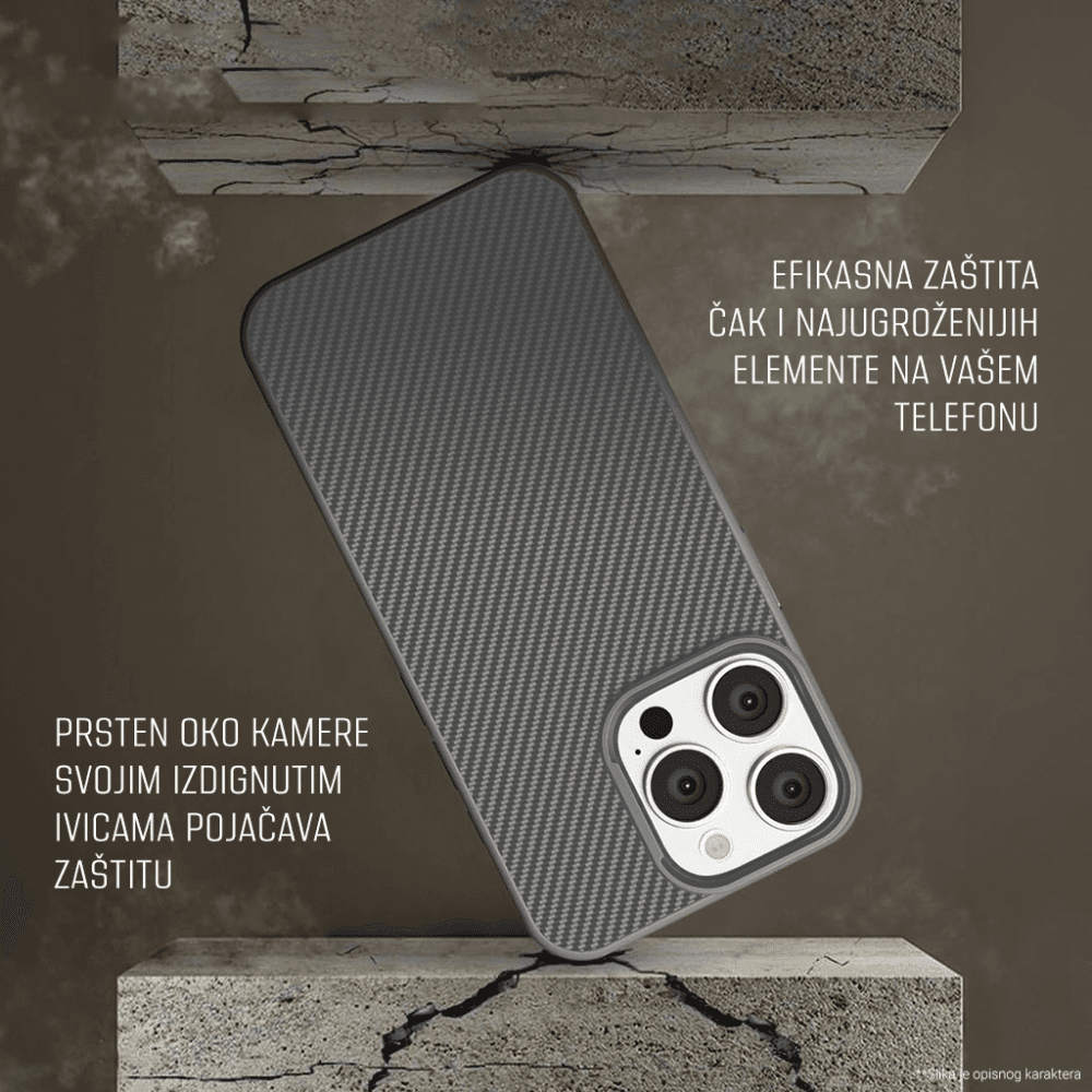 Torbica Magsafe Kevlar za Iphone 17 6.3 Siva