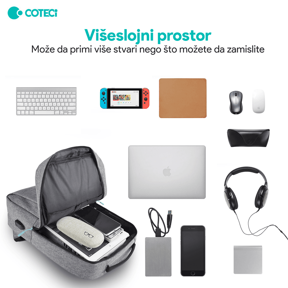 Ranac Coteci Business Crni