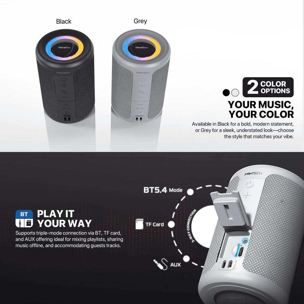 Bluetooth Zvucnik Fantech BS154 Nerabox Sivi