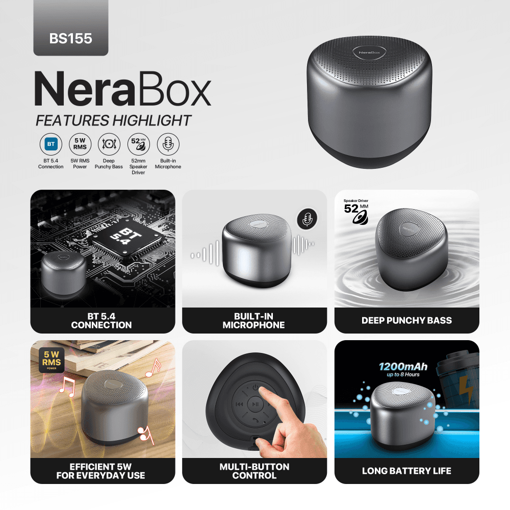 Bluetooth Zvucnik Fantech BS155 Nerabox Crni