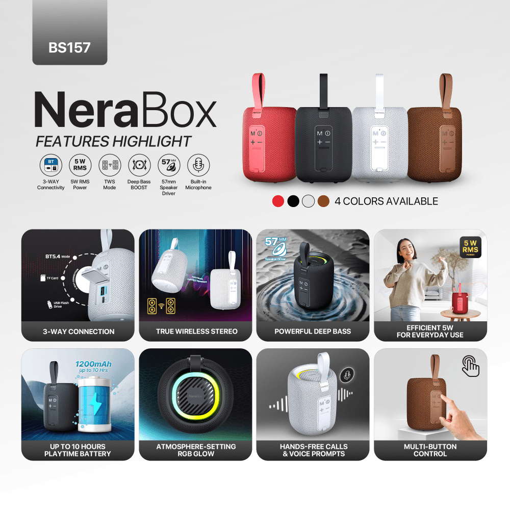 Bluetooth Zvucnik Fantech BS157 Nerabox Braon