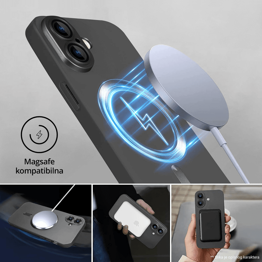 Torbica Magsafe Chrome za Iphone 17 6.3 Bordo