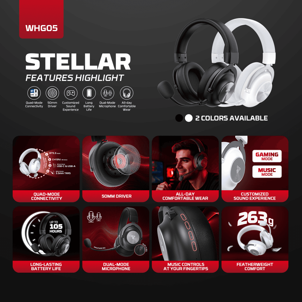 Bluetooth Slusalice Fantech Stellar WHG05 Crne
