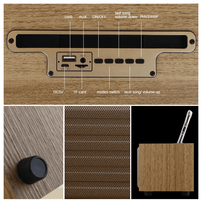 Bluetooth Zvucnik Kisonli G11A Braon