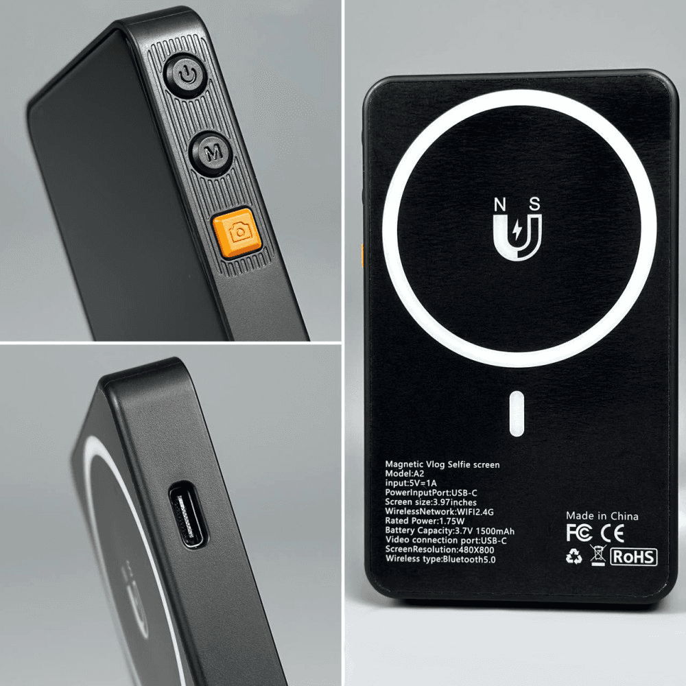 Selfie Monitor Magnetic A2 Srebrni