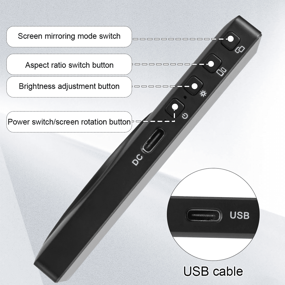 Selfie Monitor Magnetic PT001 Crni