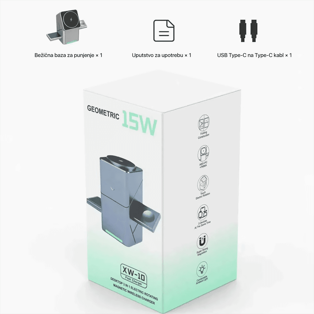 Wireless Desktop Punjac XW-10 Sivi