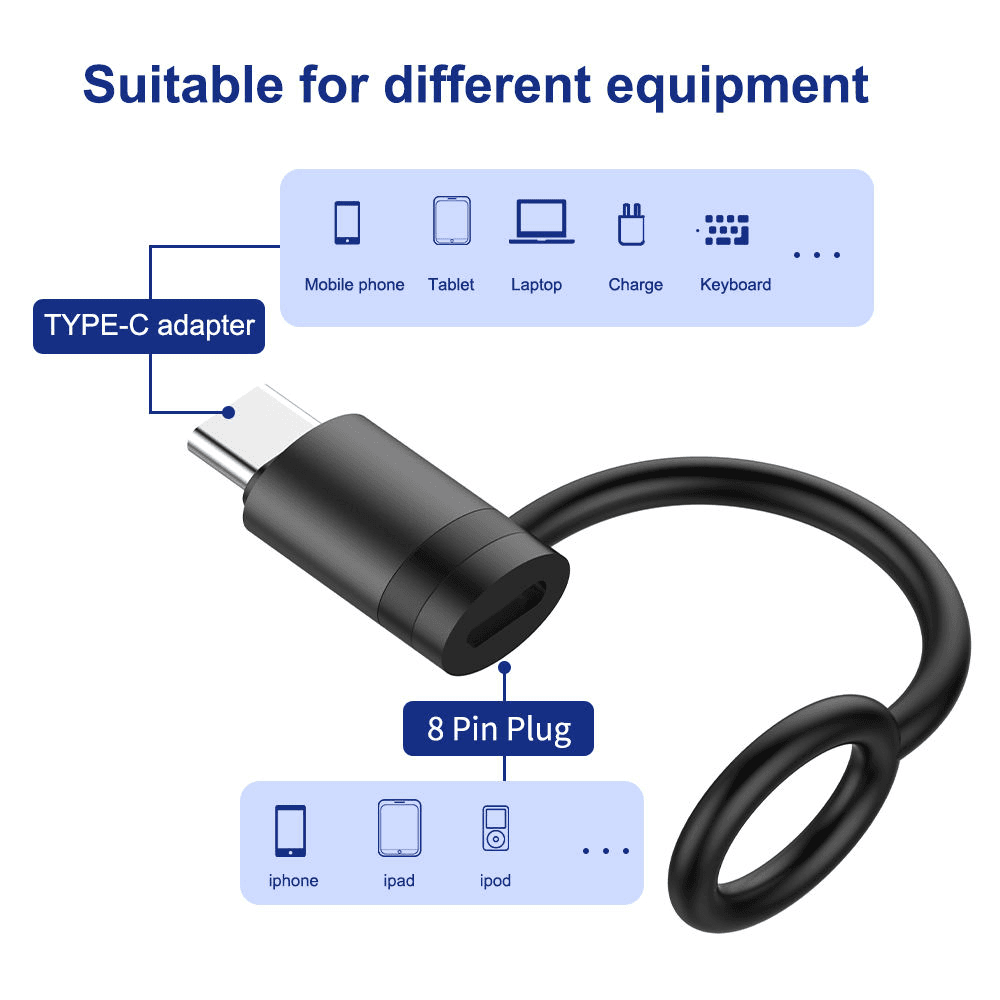 Adapter Ldnio LC260 Type C na Lightning Crni