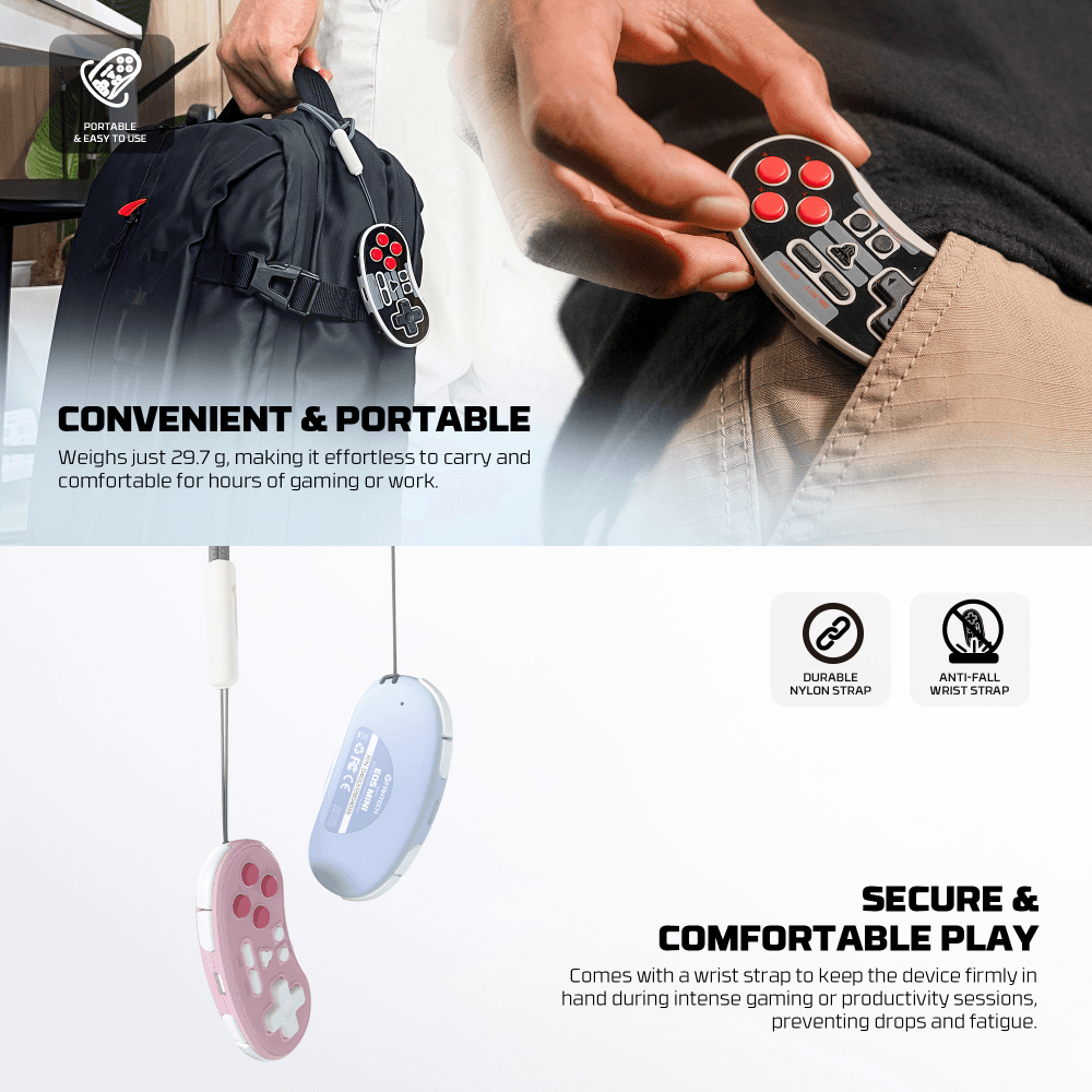 Joypad Wireless Fantech WGP17 Eos Mini Crni