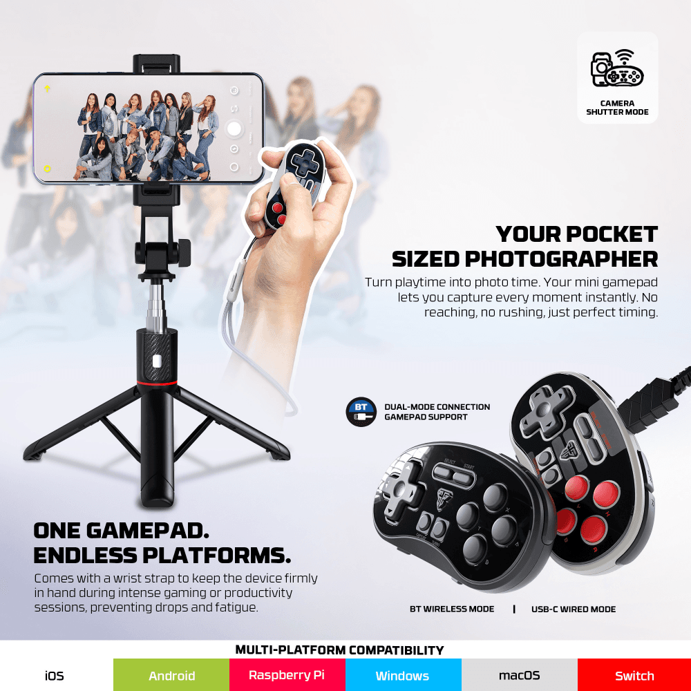 Joypad Wireless Fantech WGP17 Eos Mini Crni