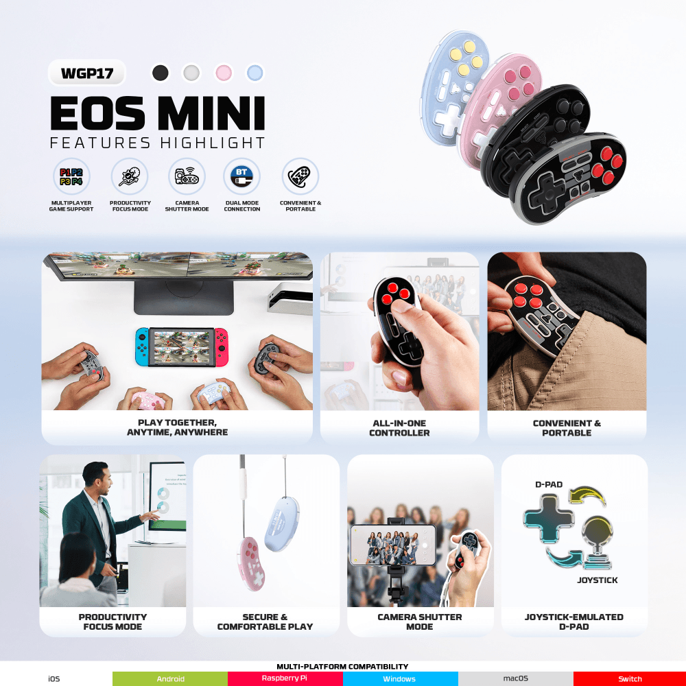 Joypad Wireless Fantech WGP17 Eos Mini Rozi