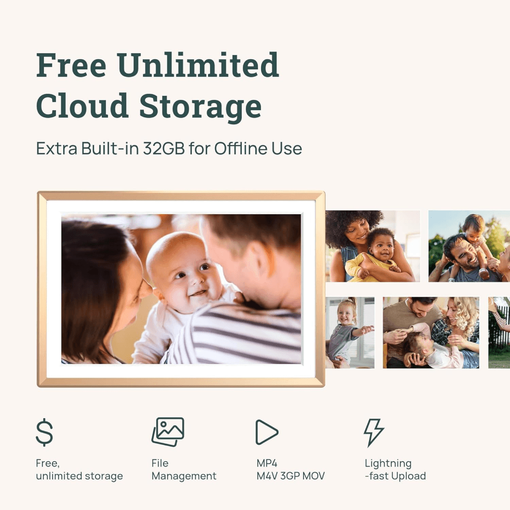 Digitalni Foto Ram Arzopa 10,1'' Gold Metal 32GB