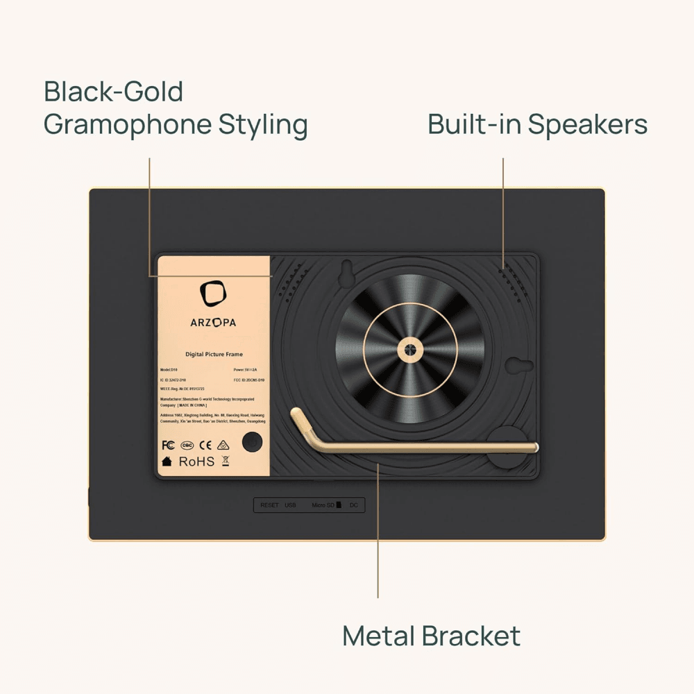 Digitalni Foto Ram Arzopa 10,1'' Gold Metal 32GB