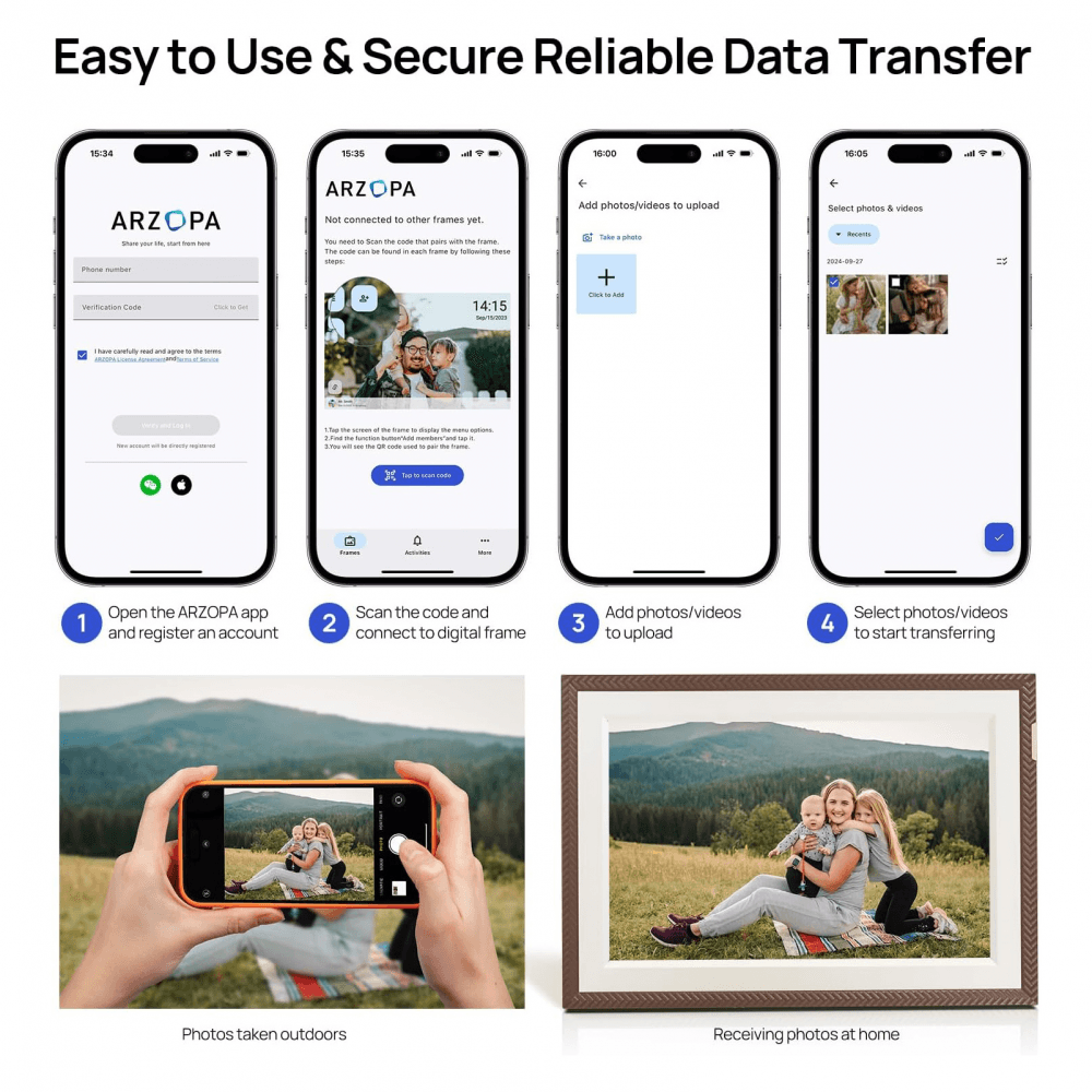 Digitalni Foto Ram Arzopa 10,1'' Gold Metal 32GB