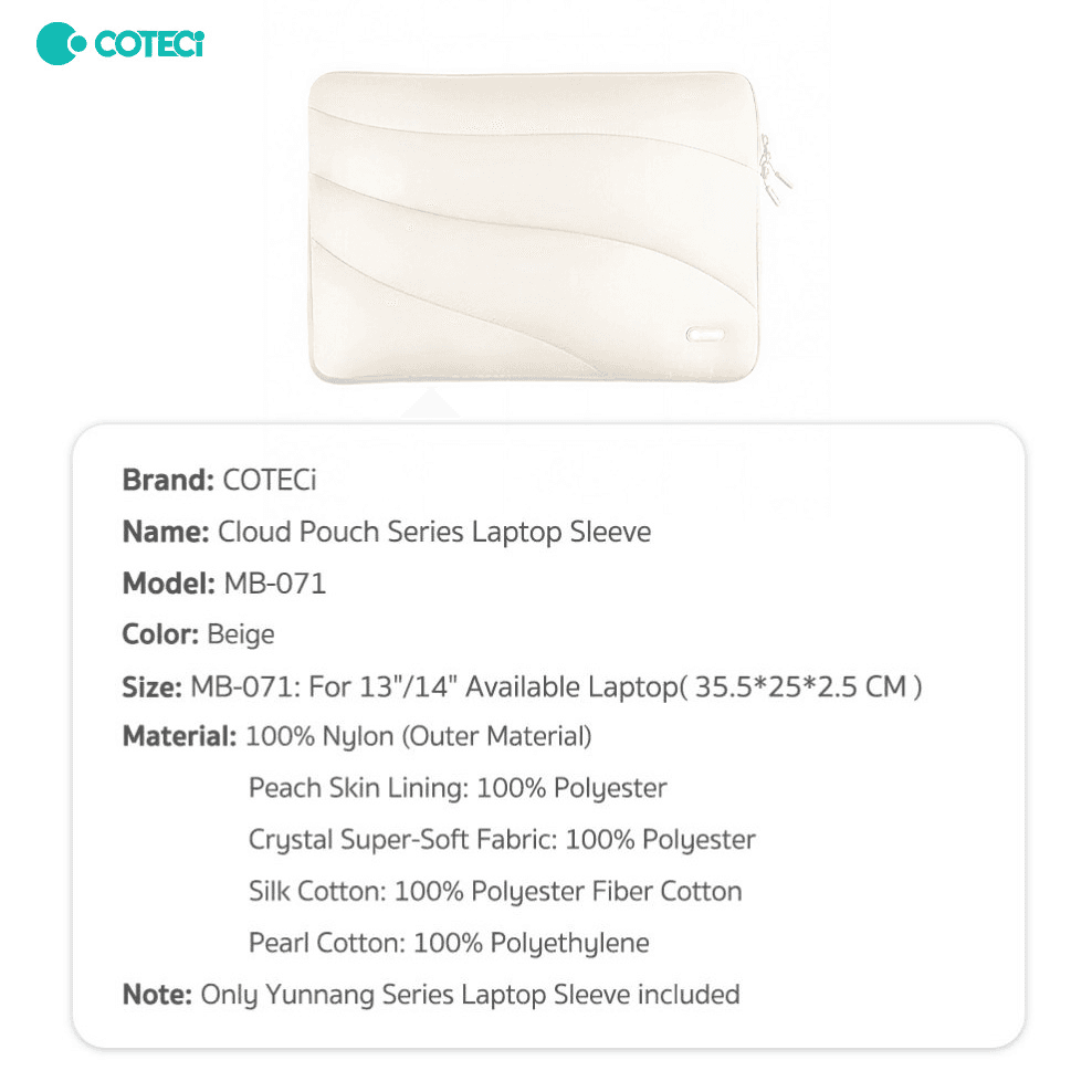 Torba za Laptop Coteci Mb-071 13-14 Inch Bez